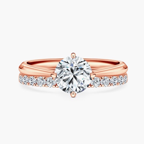 Pierścionek zaręczynowy The Light: dwukolorowe złoto, diament laboratoryjny